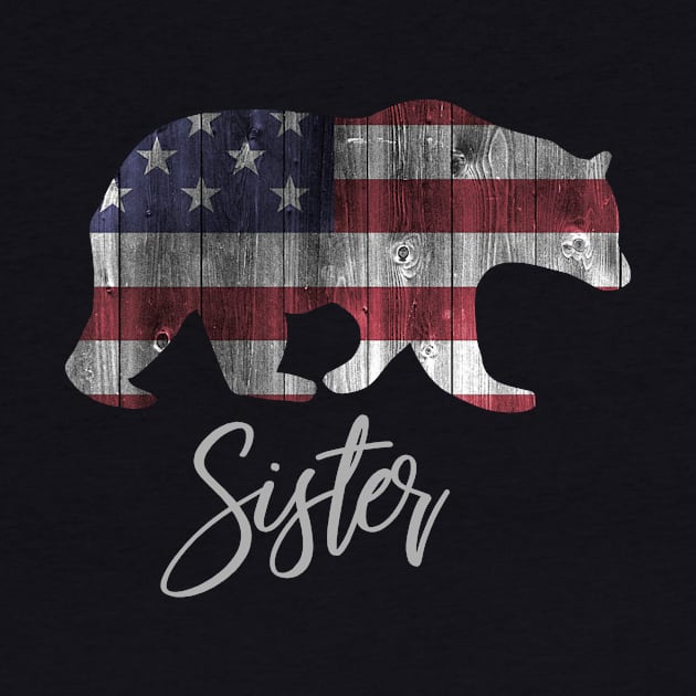 Sister Bear 4th of july flag american by sevalyilmazardal
